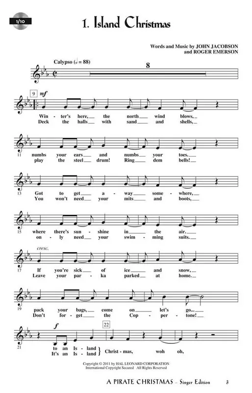 John Jacobson A Pirate Christmas (Singer 5 Pak) Gemischter Chor mit Begleitung