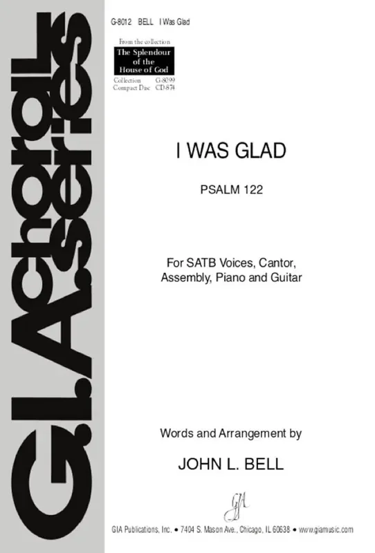 John L. Bell I Was Glad – guitar part Gemischter Chor mit Begleitung