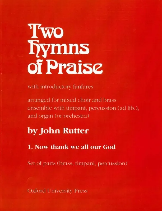 John Rutter Now Thank We All Our God Gemischter Chor mit Begleitung