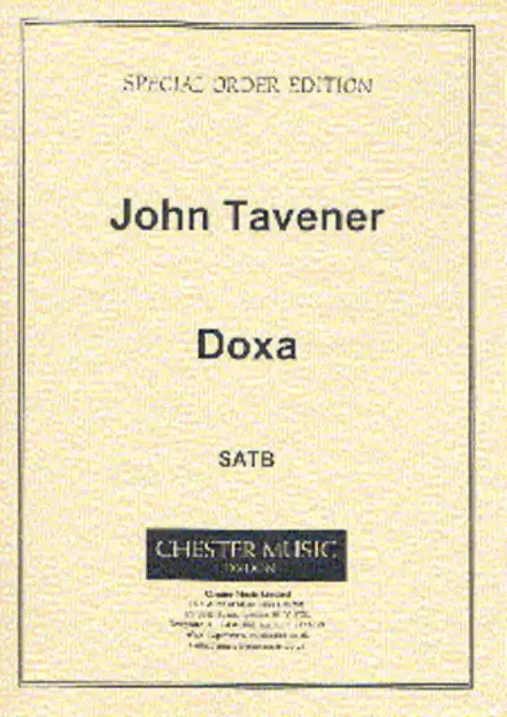 John Tavener Doxa Gemischter Chor mit Begleitung