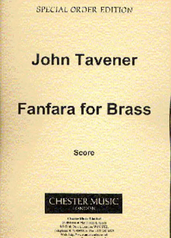 John Tavener Fanfara For Brass Blechbläser Ensemble