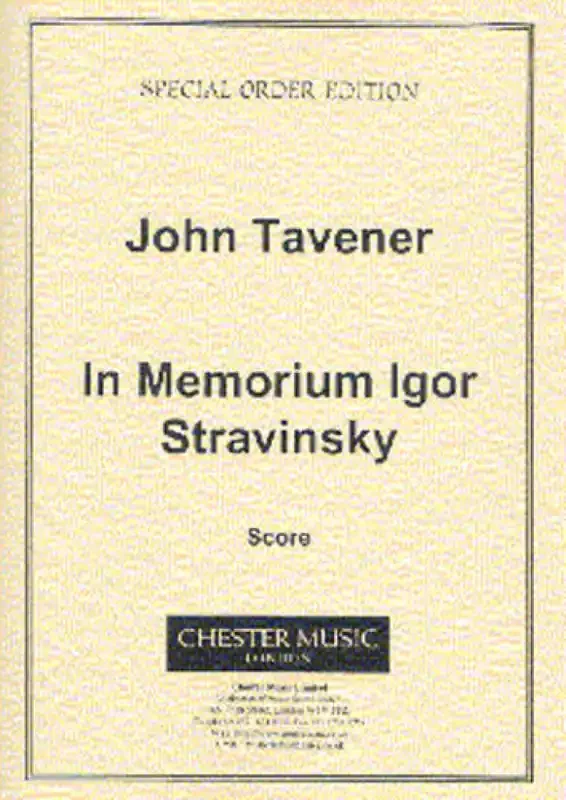 John Tavener In Memorium Igor Stravinsky Kammerensemble