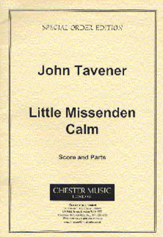 John Tavener Little Missenden Calm Kammerensemble