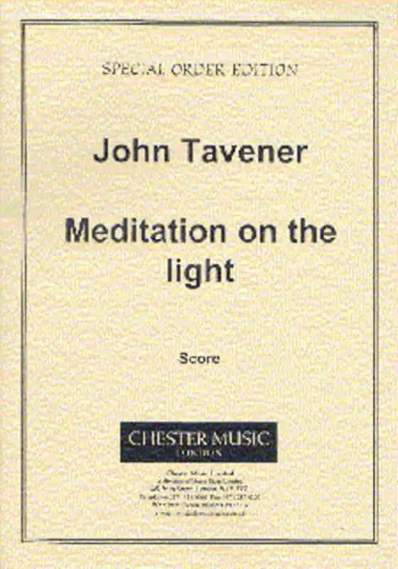 John Tavener Meditation On The Light Gesang mit sonstiger Begleitung