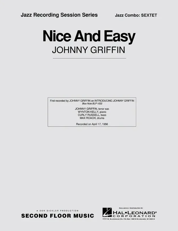 Johnny Griffin Nice and Easy (Arr. Don Sickler) Jazz Ensemble