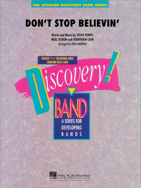 Jonathan Cain Don‘t Stop Believin‘ Full Score (Arr. Paul Murtha) Blasorchester