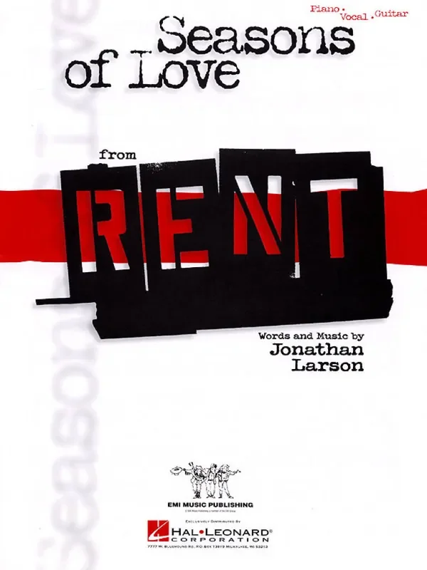 Jonathan Larson Seasons of Love (from Rent) Gesang mit Klavier