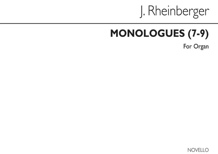 Josef Rheinberger Monologues Nos.7-9 Orgel