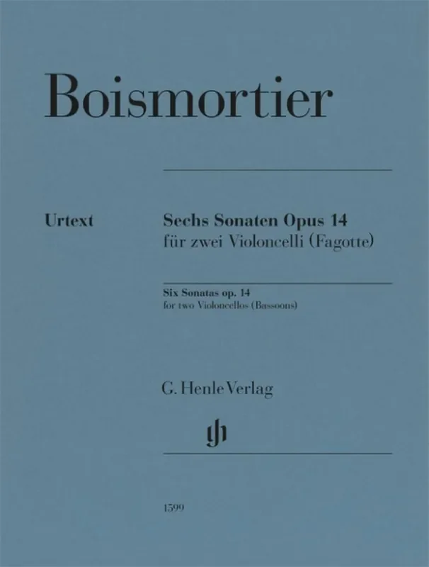 Joseph Bodin de Boismortier Sechs Sonaten Opus 14 Cello Duett