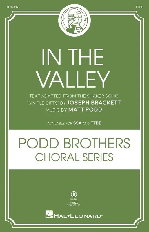 Joseph Brackett In the Valley Männerchor mit Begleitung