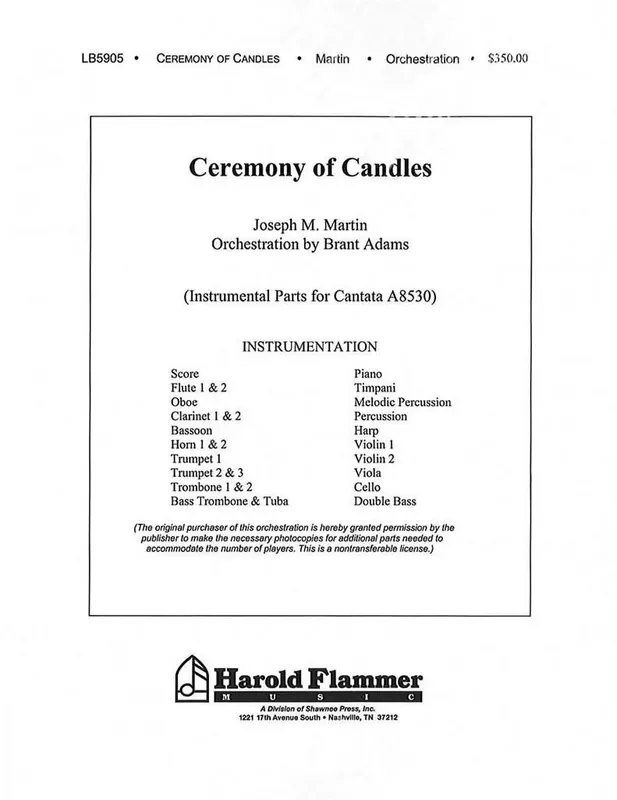 Joseph M. Martin Ceremony of Candles Gemischter Chor mit Ensemble