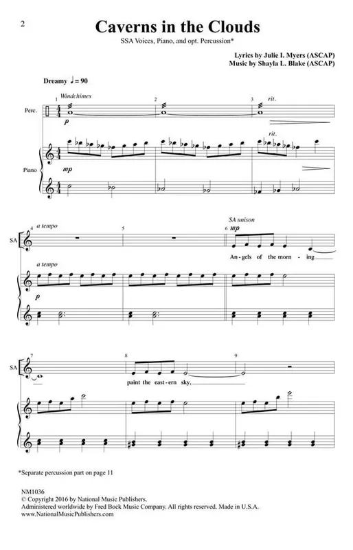 Julie Myers Caverns in the Clouds Frauenchor mit Begleitung