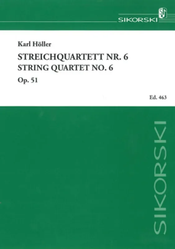 Karl Höller Streichquartett Nr. 6 Streichquartett