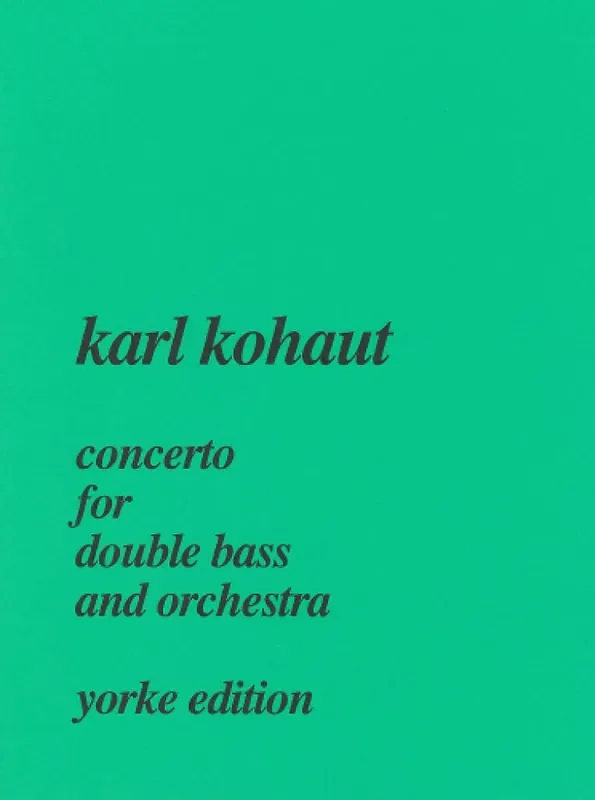 Karl Kohaut Concerto in D Major (Arr. David Young) Kontrabass mit Begleitung