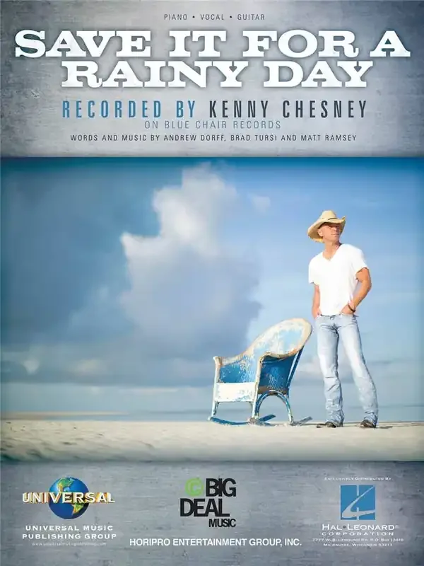 Kenny Chesney Save It for a Rainy Day Klavier, Gesang, Gitarre (Songbooks)