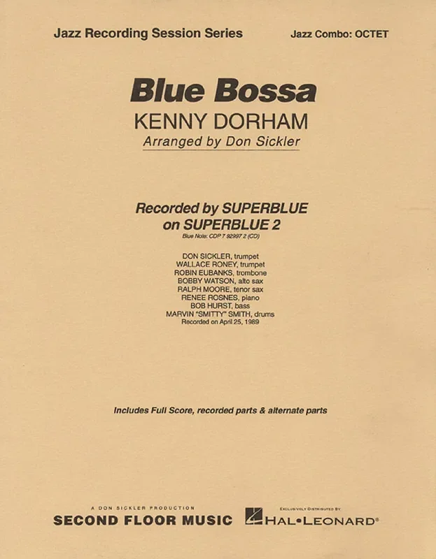 Kenny Dorham Blue Bossa (Arr. Don Sickler) Jazz Ensemble