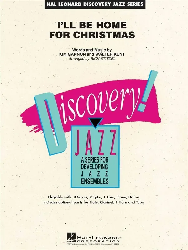 Kim Gannon Ill Be Home for Christmas (Arr. Rick Stitzel) Jazz Ensemble