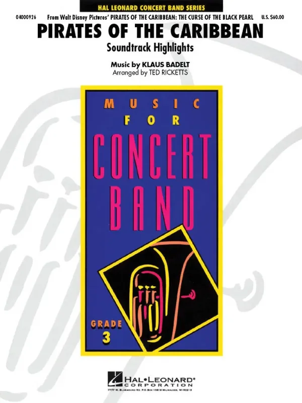 Klaus Badelt Pirates of the Caribbean (Arr. Ted Ricketts) Blasorchester