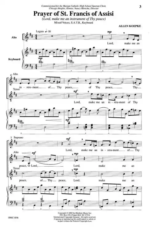 Koepke, Allen Prayer Of St Francis Of Assisi