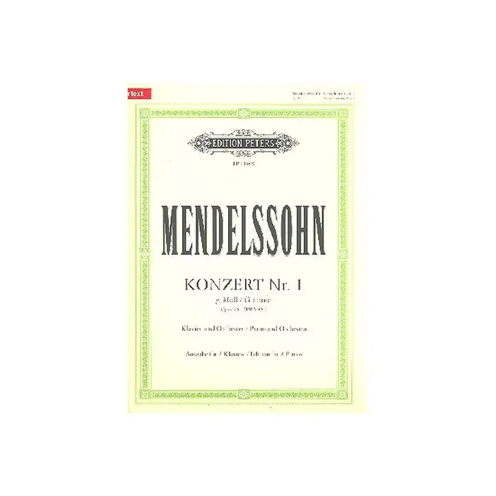 Konzert g-Moll op.25 MWVO7 für Klavier und Orchester