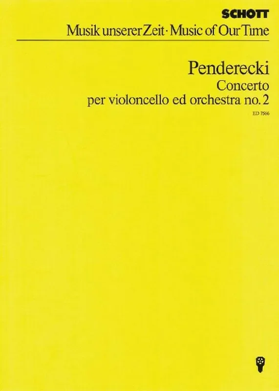 Krzysztof Penderecki Concerto No. 2 Orchester mit Solo
