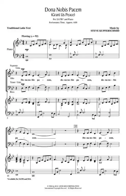 Kupferschmid, Steve Dona Nobis Pacem