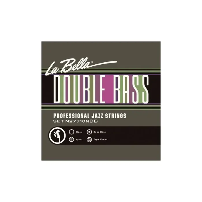 La Bella 7710 NBB Baby Bass black nylon