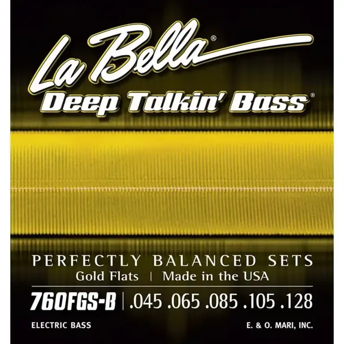 La Bella Deep Talkin‘ Bass string set electric 5-string bass, gold flats, 045-065-085-105-128 long scale