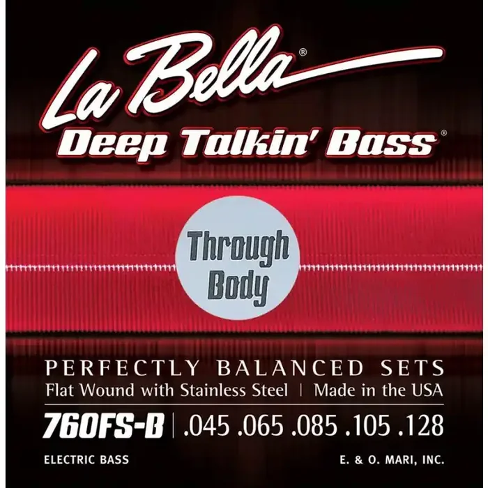 La Bella Deep Talkin‘ Bass string set electric 5-string bass, stainless steel flatwound, 045-065-085-105-128. tru-body