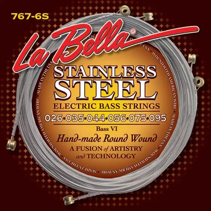 La Bella Deep Talkin‘ Bass string set electric bass VI, stainless steel roundwound, 026-035-044-056-075-095