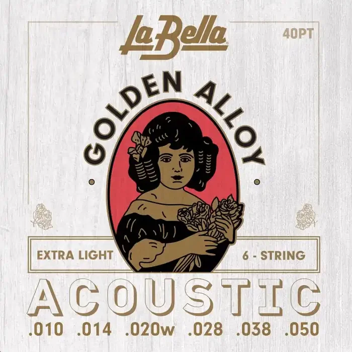 La Bella Golden Alloy Acoustic 010/050