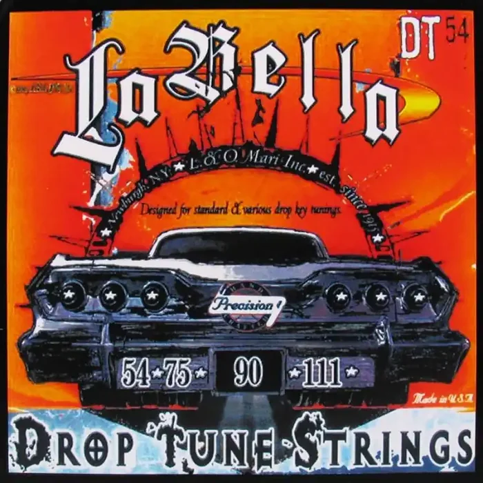 LaBella Drop Tune Series snarenset basgitaar, geschikt voor extra lage stemming, 054-075-090-111