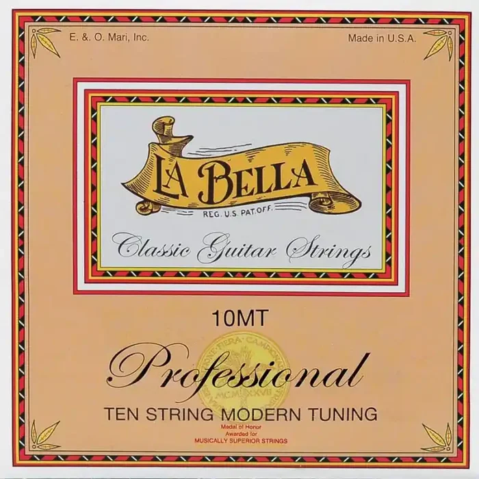 LaBella Multi-String Guitars snarenset klassiek 10-snarig, clear nylon trebles & silverplated basses