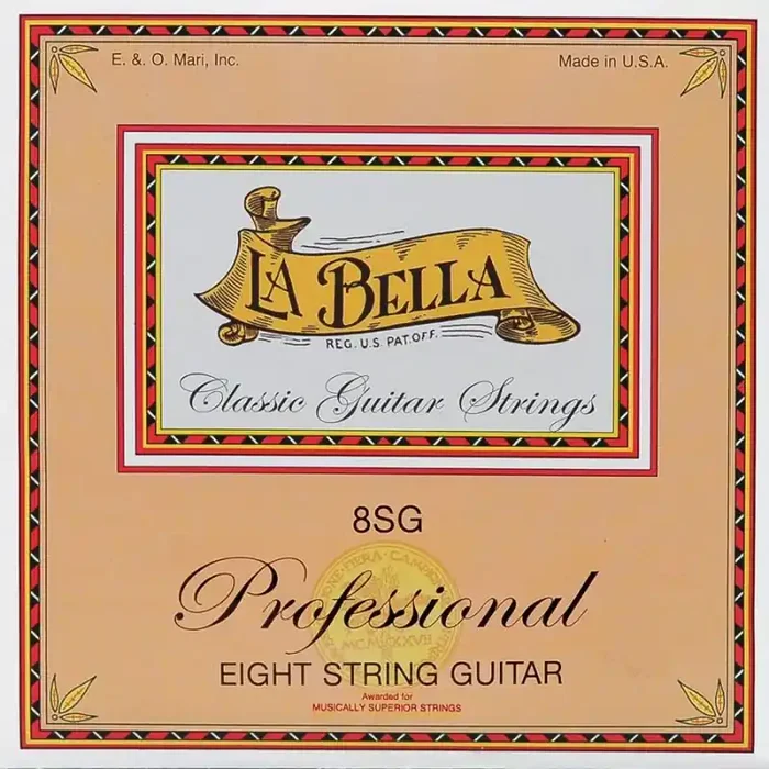 LaBella Multi-String Guitars snarenset klassiek 8-snarig, clear nylon trebles & silverplated basses