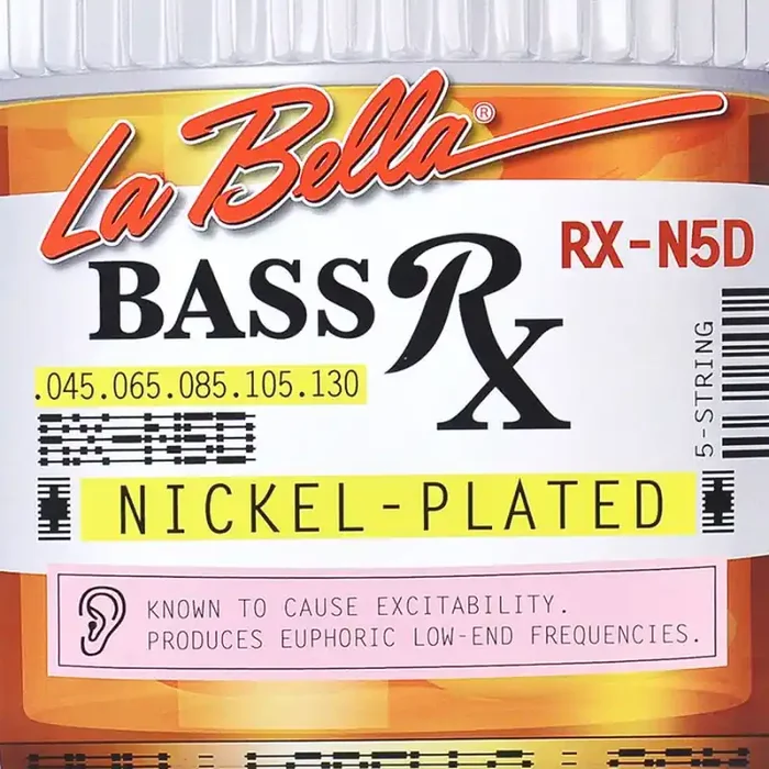 LaBella RX Series snarenset 5-snarige basgitaar, nickel round wound, 045-065-085-105-130