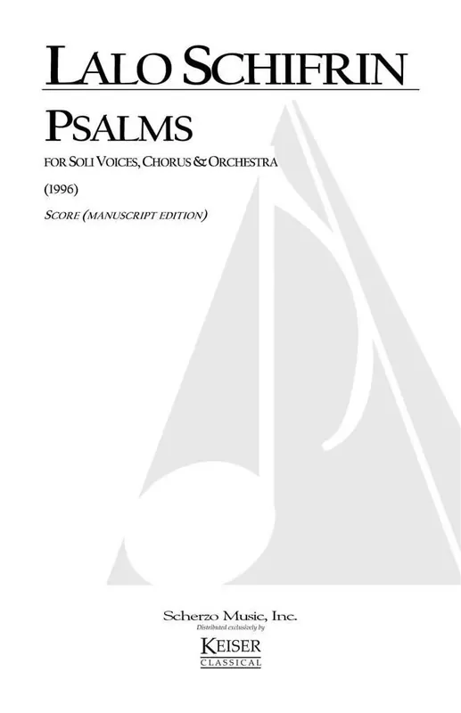 Lalo Schifrin Psalms Gemischter Chor mit Ensemble