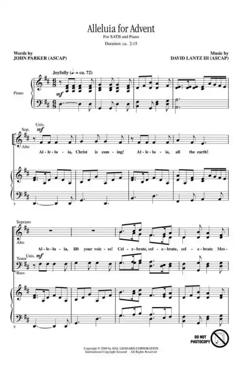 Lantz, David – Parker, John Alleluia for Advent