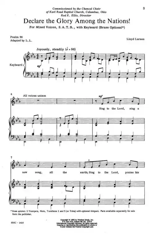 Larson, Lloyd Declare The Glory Among The Nations