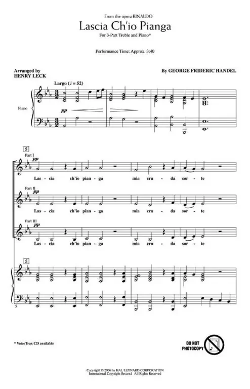 Lascia Ch‘io Pianga