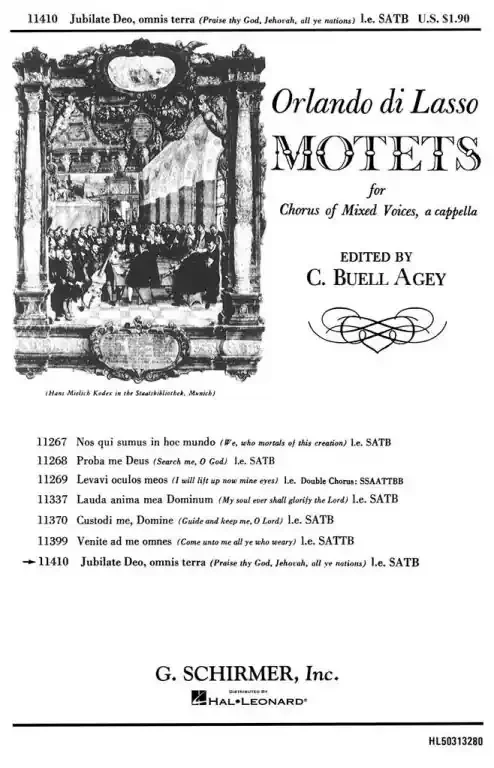 Lasso, Orlando di Jubilate Deo Omnis Terra