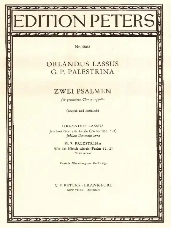 Lasso, Orlando di Jubilate Deo Omnis Terra