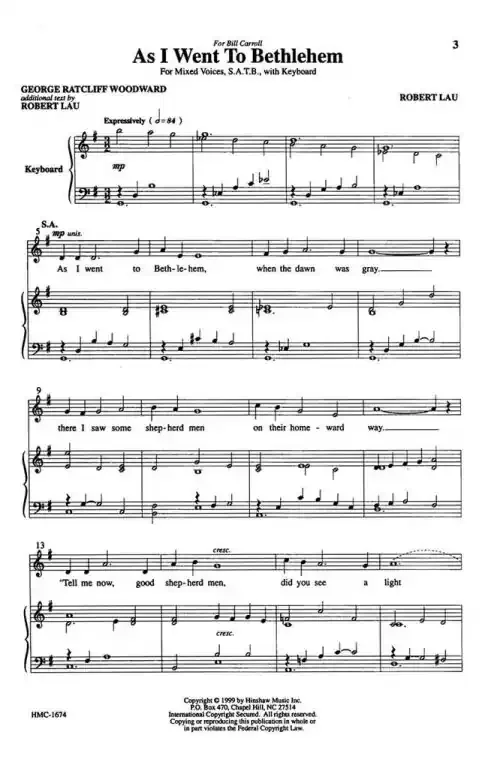 Lau, Robert As I Went To Bethlehem