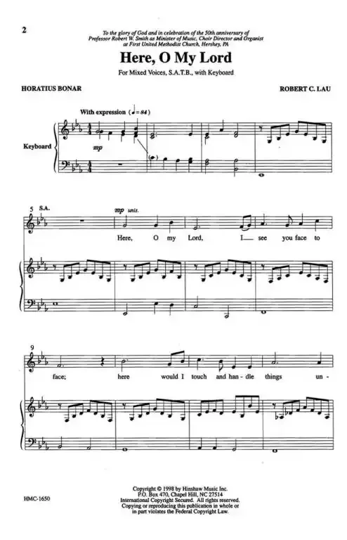 Lau, Robert Here, O My Lord