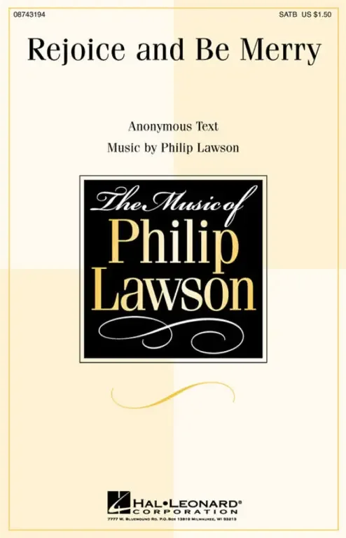 Lawson, Philip Lawson Rejoice Be Merry Satb
