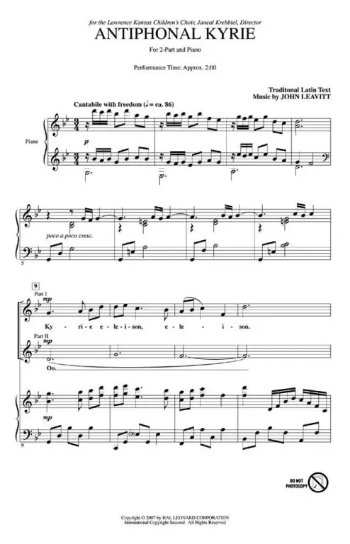 Leavitt, John Antiphonal Kyrie