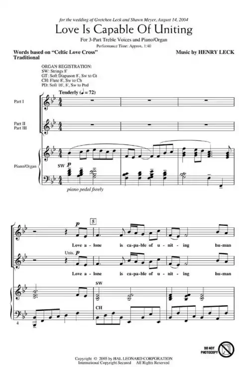 Leck, Henry Love Is Capable of Uniting