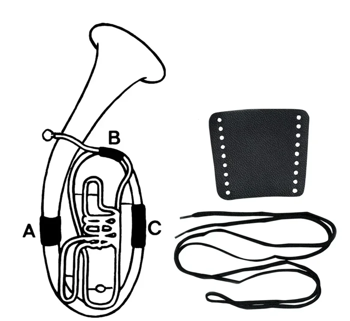 Leder-Handschutz Tenorhorn Teil-C