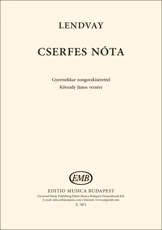 Lendvay Kamilló Cserfes nóta