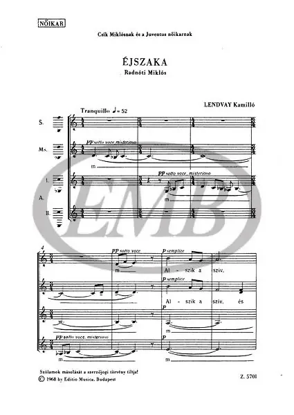 Lendvay Kamilló Éjszaka