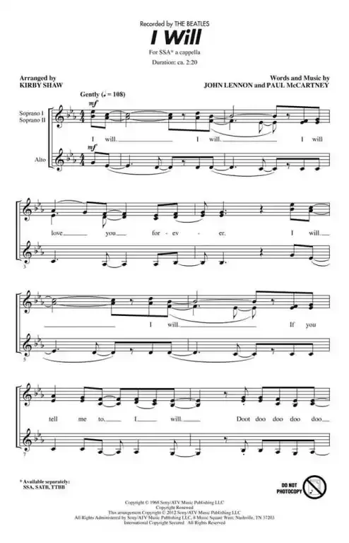 Lennon, John I Will